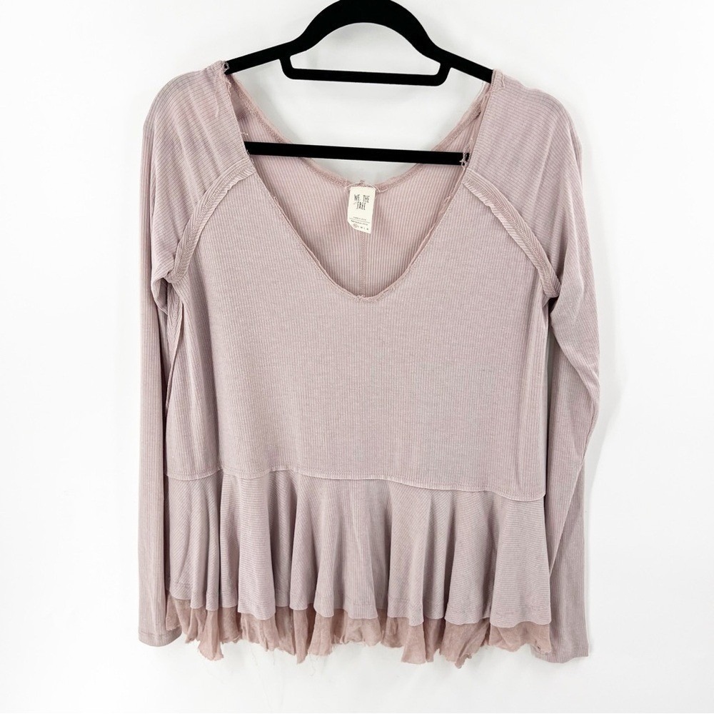 ✅ FREE PEOPLE WE the Free Tangerine Tunic Top Pink‎ Oversized Size X-Small